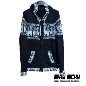 CHOMPA DE CABALLERO CON CIERRE- LANA DE ALPACA - TALLA M/L