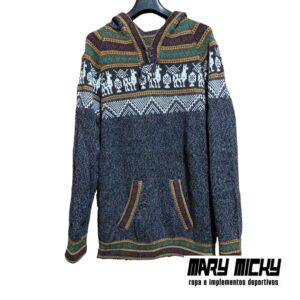CHOMPA DE CABALLERO – TIPO POLERA – LANA DE ALPACA – TALLA M/L
