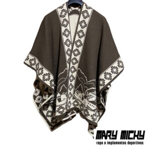 Capa Reversible de Dama - Lana de Alpaca