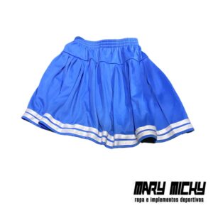 Falda Short – Celeste C/ Blanco – Tela Poliester