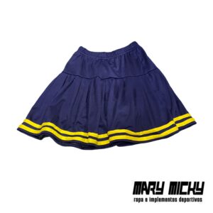 Falda Short – Azulmarino C/ Amarillo – Tela Poliester