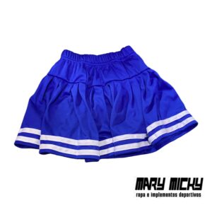Falda Short – Azulino C/ Blanco – Tela Poliester