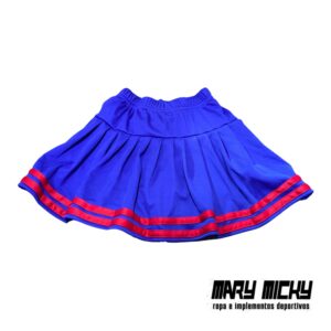 Falda Short – Azulino C/ Rojo – Tela Poliester