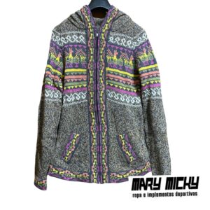 CHOMPA DE DAMA CON CIERRE – LANA DE ALPACA – TALLA M