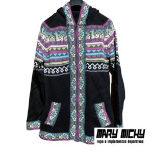 CHOMPA DE DAMA CON CIERRE – LANA DE ALPACA – TALLA M