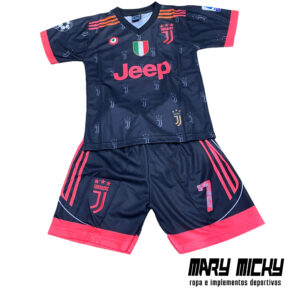 Conjunto Deportivo Niño – Juventus - Alterno Negro - Tela Dri