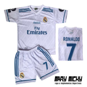 Conjunto Deportivo Niño – Real Madrid Retro - Ronaldo – Tela Dri