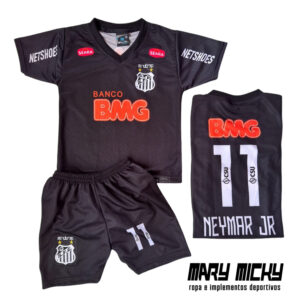 Conjunto Deportivo Niño – Santos Futebol Clube Retro - NEYMAR JR - Alterno – Tela Dri